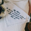 Nottingham Lace Handkerchief – Any Message Embroidered up to 150 Characters