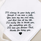 Personalised Men's Handkerchief - Linen Hemstitch Handkerchief - Any Message Embroidered up to 200 Characters
