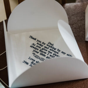 Luxe Cotton Mens Handkerchief – Any Message Embroidered up to 150 Characters Personalised linen handkerchief for Father of the Bride