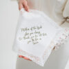 Nottingham Lace Handkerchief – Any Message Embroidered up to 150 Characters