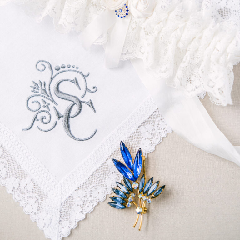 Nottingham Lace Handkerchief - Custom wedding handkerchief - Upload your own wedding design (1-3 colours)
