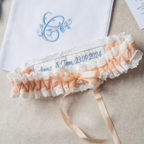 Personalised wedding garter