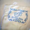 Personalised wedding dress label
