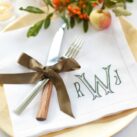 Custom wedding gift, Monogram napkins monogram dinner napkins, Personalised monogram napkin