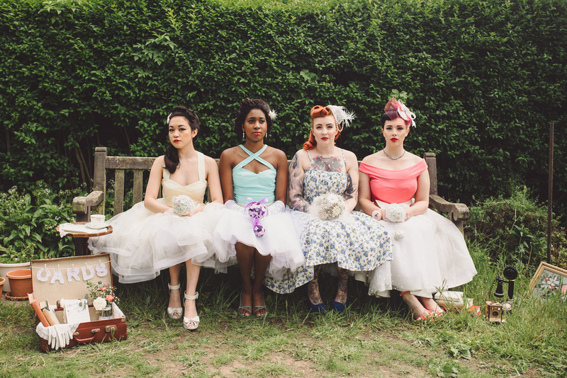 Vintage inspired dresses by Frock Nottingham / accessories by Bespoke Vintage Castle / Hair by Pin Up Curl / Make up by Rochelle OBrien / Props and suitcase by Extra Special Touch