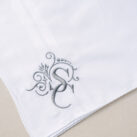 Custom Men's Handkerchief - Luxury Cotton Handkerchief - Embroidery Design Created from your Own Artwork or Wedding Logo