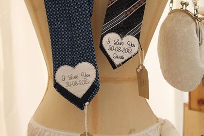 personalised tie label, groom gift idea