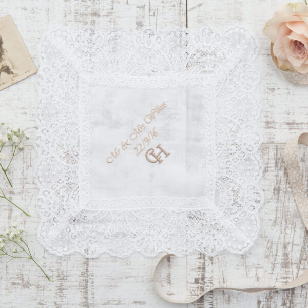 custom bride handkerchiefs