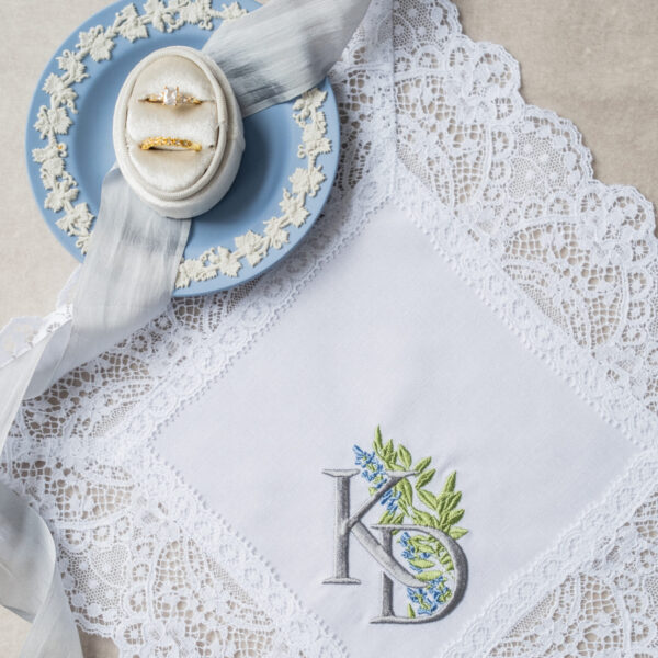 custom bride handkerchiefs