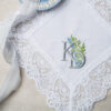 Wide Nottingham Lace Custom Hankie - Upload your own Artwork (1- 3 colours)