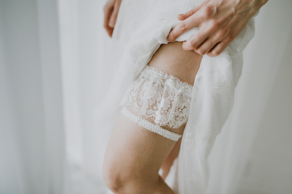 Tilly- Ivory Luxury Lace Garter – Extra Wide Nottingham Lace and Delicate Silk Ribbon Bow