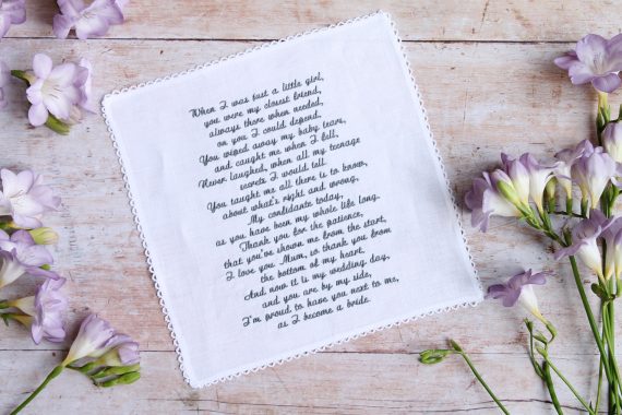personalised embroidered handkerchief