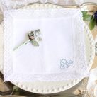 Personalised Bride Handkerchief - Handmade Nottingham Lace Hankie