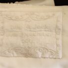 Wedding dress label ivory silk
