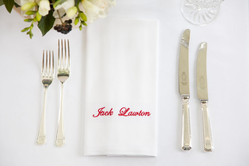 Personalised wedding table decoartions