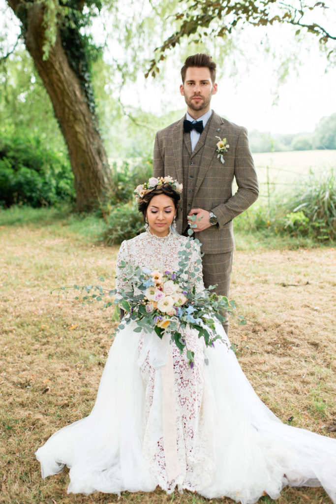 Pastel Wedding Inspiration With Personalised Monogrammed Napkins