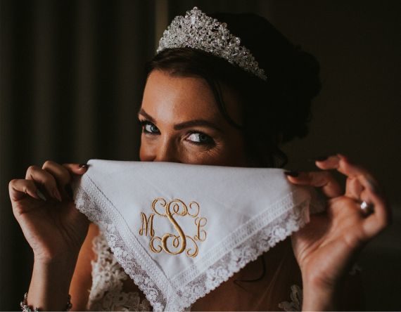 bridal lace handkerchief