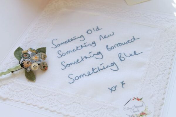 Nottingham Lace Handkerchief – Embroidered with your own handwriting