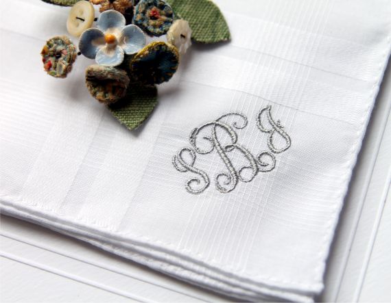 monogrammed cotton handkerchiefs