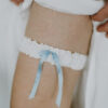 Victoria garter with blue bow