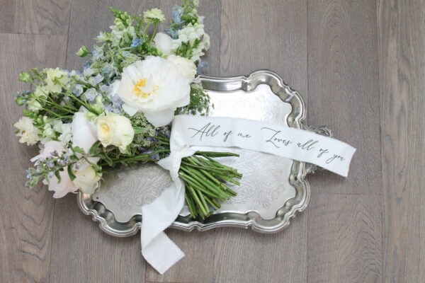 Personalised bouquet ribbon