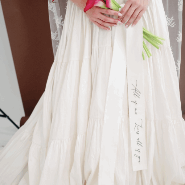 Personalised bouquet ribbon