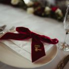 Personalised Velvet Bows Embroidered With Guest Names