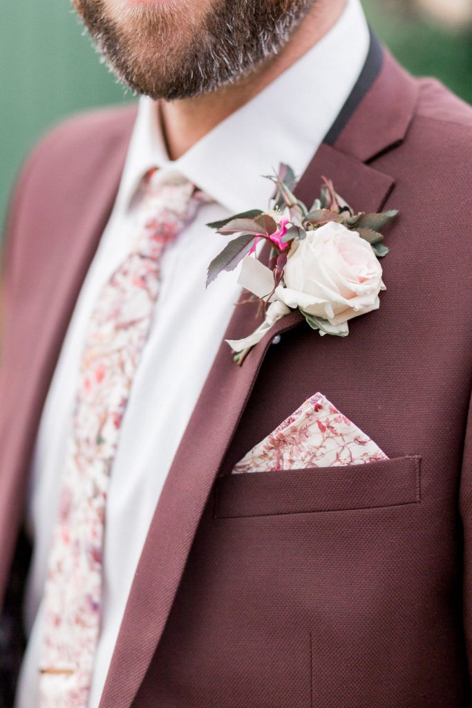 English Garden Wedding Inspiration with Personalised Wedding Garter