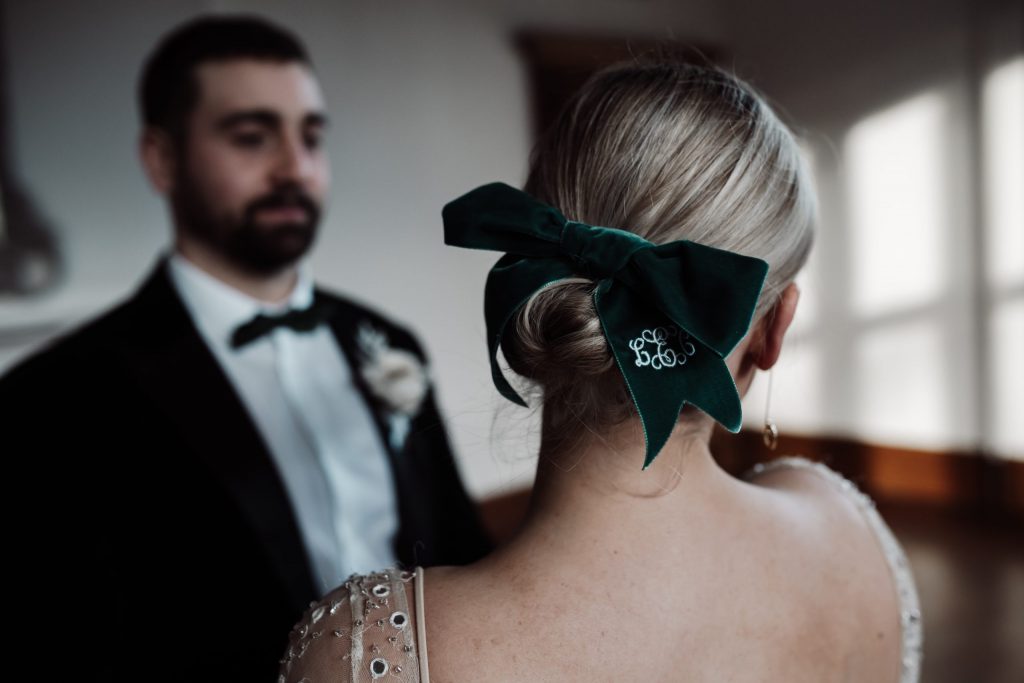 Custom Wedding Napkins With A Monochrome Theme For A Modern Thicket Priory Wedding