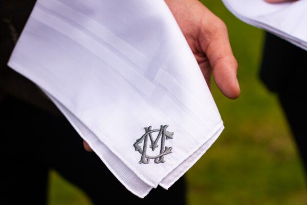 mens monogrammed handkerchief