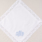 Monogram lace handkerchief