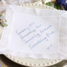 Something Blue wedding handkerchief