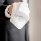 Groom Monogrammed Handkerchief