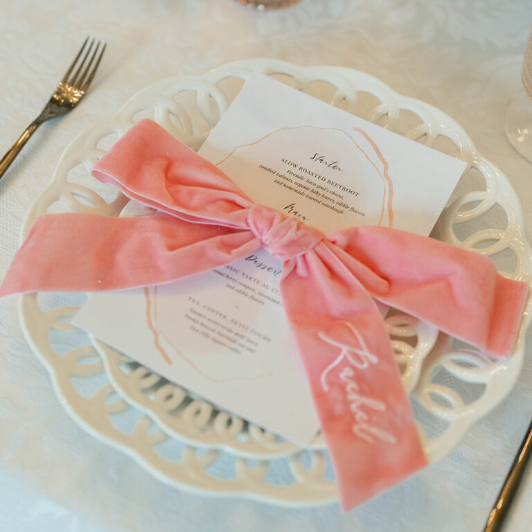 personalised velvet bows