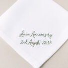 Linen Anniversary Handkerchief