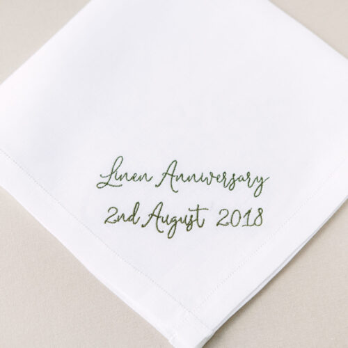 Linen hankies shop wedding