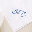Calligraphy Monogram Wedding Handkerchief - Luxury Cotton Handkerchief