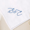 Calligraphy Monogram Wedding Handkerchief