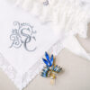 Nottingham Lace Handkerchief - Custom wedding handkerchief - Upload your own wedding design (1-3 colours)