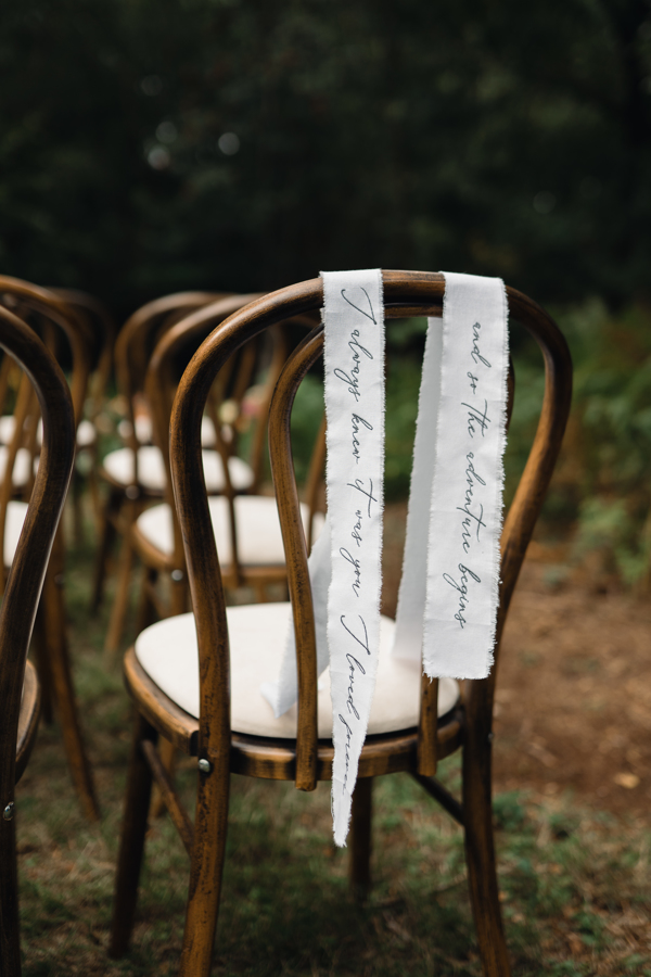 Secret Garden Woodland Wedding With Personalised Ribbon 