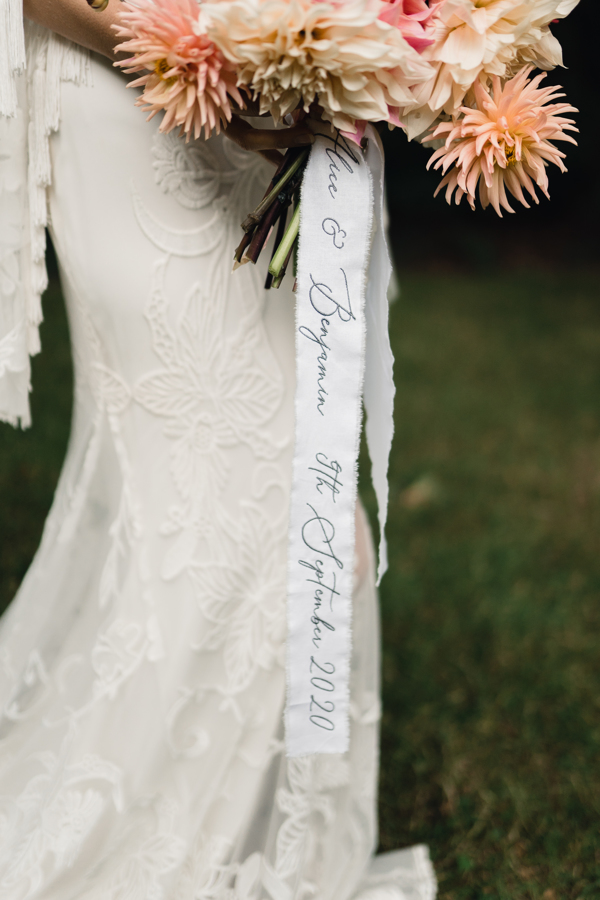 Secret Garden Woodland Wedding With Personalised Ribbon