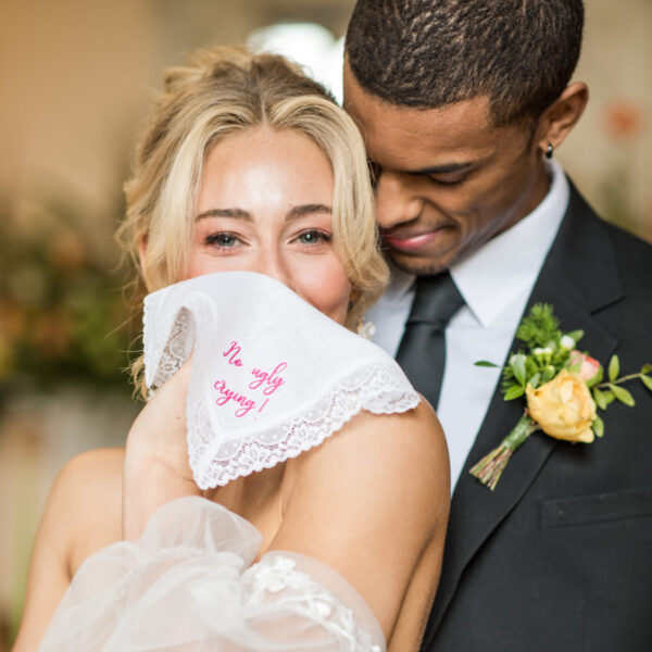 Brides Wedding Handkerchief No Ugly Crying