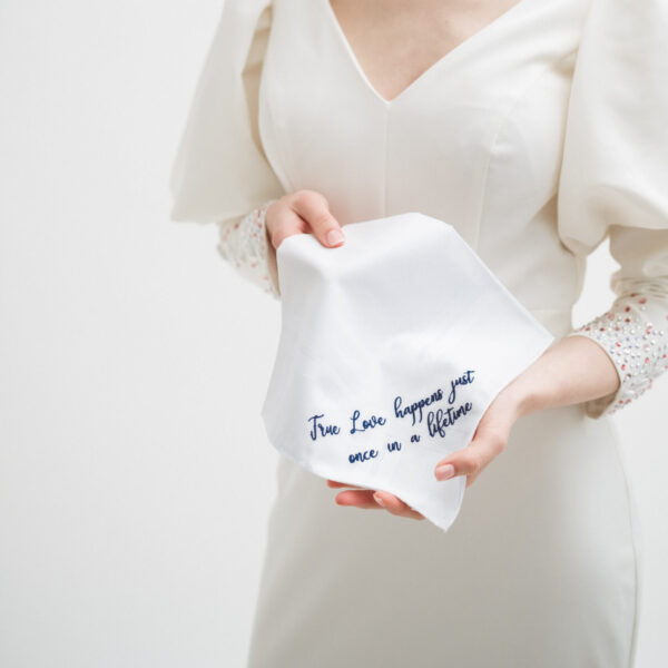 personalised mens wedding handkerchief