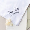 wedding handkerchief with date