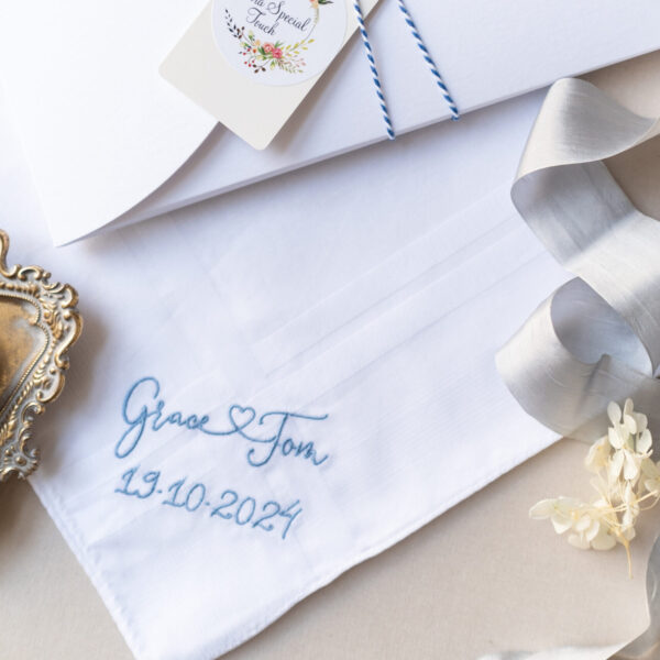cute wedding handkerchief
