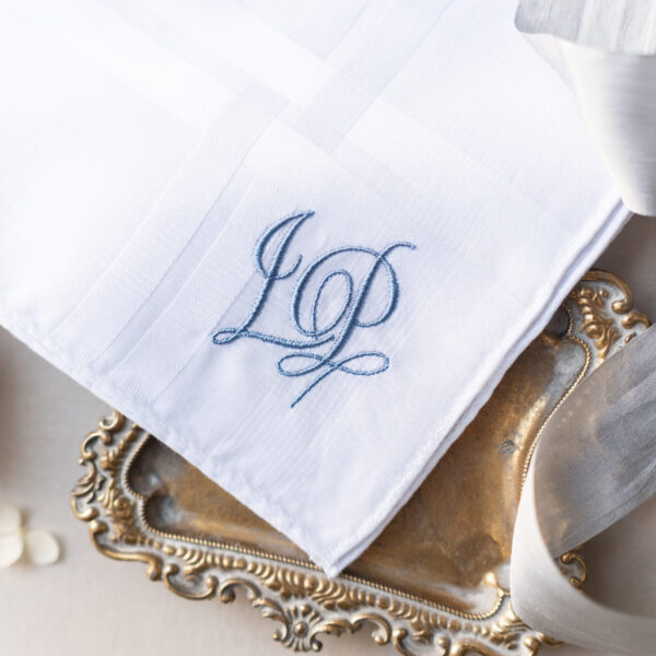 Fancy Monogram Wedding Handkerchief