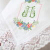 wedding crest handkerchief
