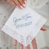 Wedding Handkerchief with Couples Names