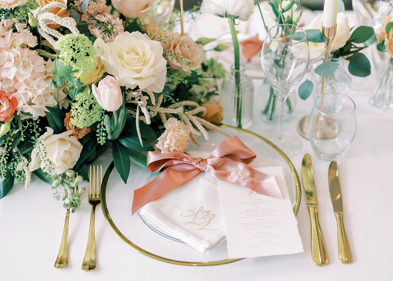 Luxury Personalised Wedding Tables At Worlington Hall