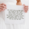 Irish Linen Lace Corner Handkerchief Personalised with own words up 250 Characters